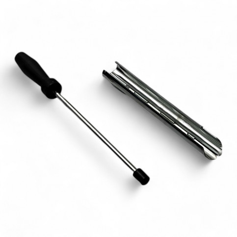 Manuálna kovová plnička dutiniek - rozložená