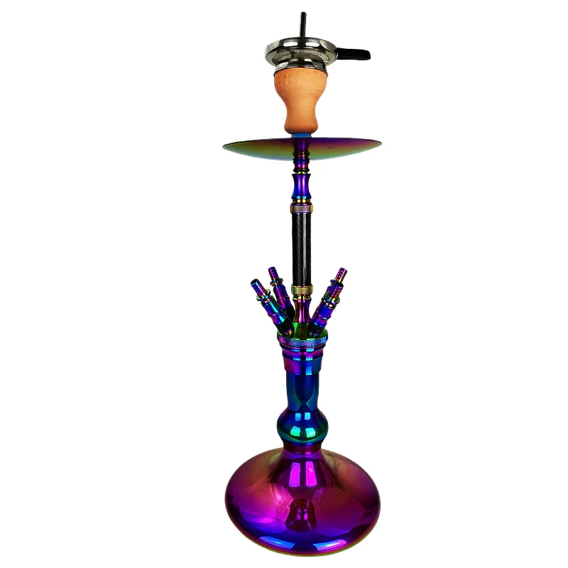 Vodná fajka KAYA INOX Carbonia 4S - Rainbow - bez hadice
