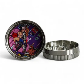 Šlukovka kov round set s grinderom - rozložený grinder