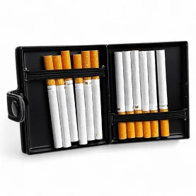 Púzdro na cigarety čierne Wallet - s cigaretami