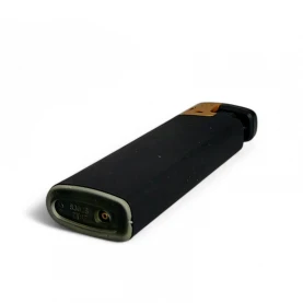 Zapalovač JET Black Elite Rubber - pohĺad na spodnú časť zapaľovača