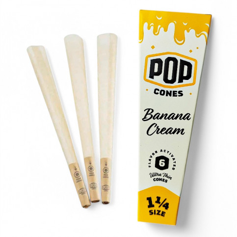 POP CONES 1 1/4 Ultra Thin - Banana Cream