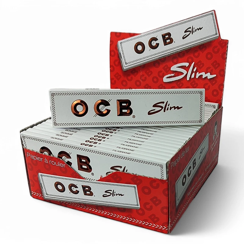 Papieriky OCB WHITE LONG Slim - s krabicou