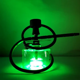 Vodná fajka MS Mignon - Black - s led osvetlením