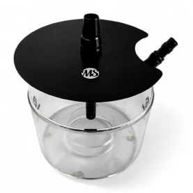 Vodná fajka MS Mignon - Black - pohľad na tanier vodnej fajky