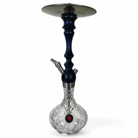 Vodná fajka AMY DELUXE Bohemian Cut Blue - bez korunky
