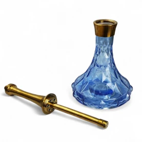 Vodná fajka AMY Deluxe Varios S Blue - telo vodnej fajky a váza