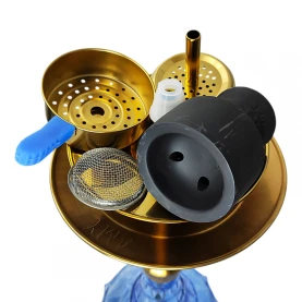 Vodná fajka AMY Deluxe Varios S Blue - korunka