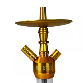 Vodná fajka AMY Deluxe Alu Brilli S gold - transparent - telo vodnej fajky