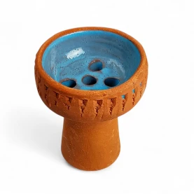 Korunka na vodnú fajku - Terrakotta Blue - pohľad zhora