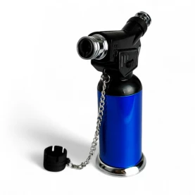 Zapalovač Butan Torch - Blue - vytiahnutá krytka