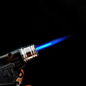 Zapalovač Butan Torch - Blue - plameň