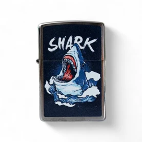 Zippo zapaľovač - Shark Design - zatvorený