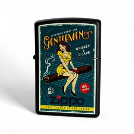 Zippo zapaľovač - Cigar Girl Design - zatvorený