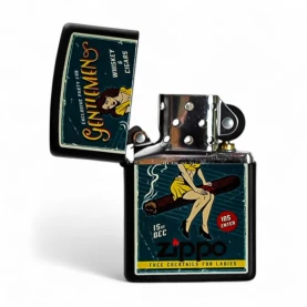 Zippo zapaľovač - Cigar Girl Design - otvorený
