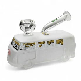 Sklenené bongo - Groovy Van - pohľad spredu z kraja