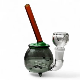 Sklenené bongo - Cauldron - pohľad zboku od kotla