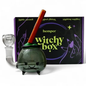 Sklenené bongo - Cauldron - s darčekovou krabicou