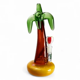 Sklenené bongo - Palm Tree XL - pohľad z kraja