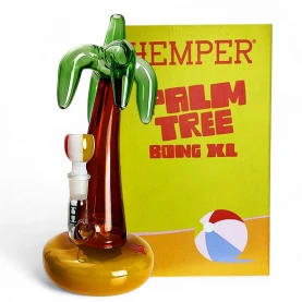 Sklenené bongo - Palm Tree XL - s darčekovou krabicou