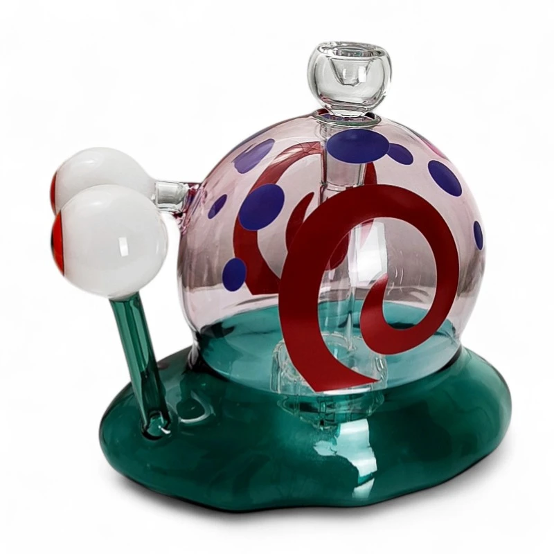 Sklenené bongo - Snail XL - pohľad zboku