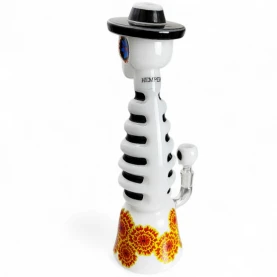 Sklenené bongo - Dia De Los Muertos XL - pohľad odzadu