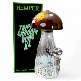 Sklenené bongo - Trippy Shroom XL - s darčekovou krabicou