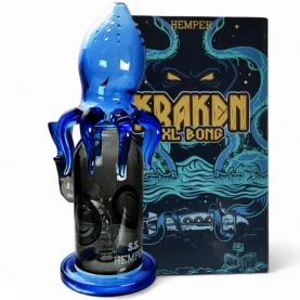 Sklenené bongo - Kraken XL - s darčkouvou krabicou