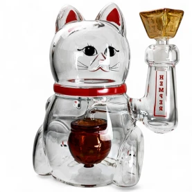 Sklenené bongo - Lucky Cat XL - pohľad  odzadu