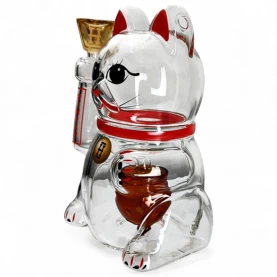 Sklenené bongo - Lucky Cat XL - pohľad z pravého predného kraja