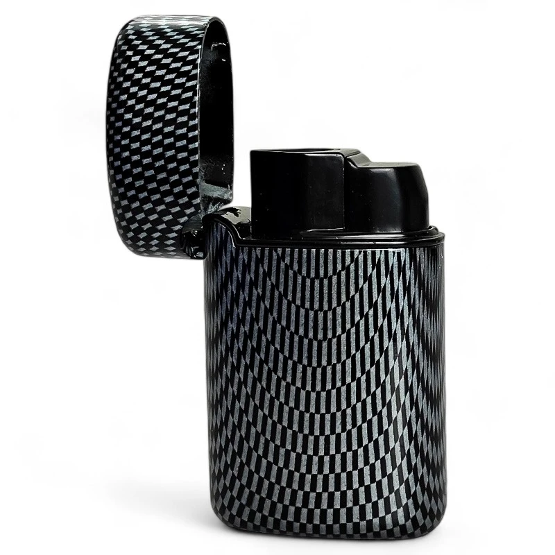 Zapalovač Easy Torch Metal Carbon 3-jet - pohľad na otvorený