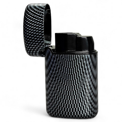 Zapalovač Easy Torch Metal Carbon 3-jet - pohľad na otvorený