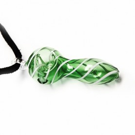 Šlukovka pyrex prívesok Green