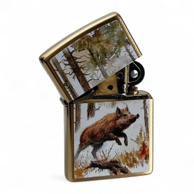 Zapalovač ZIPPO Wild Boar - polootvorený
