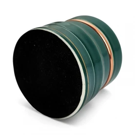 Porcelánová drvička Champ Zelená - pohľad na podšívku