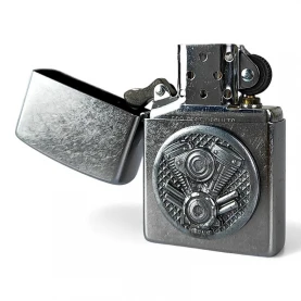Zapaľovač Zippo Motor Emblem - otvorený
