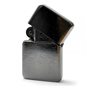 Benzínový zapaľovač strieborný matný