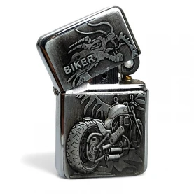 Benzínový zapaľovač Eagle & Bikers