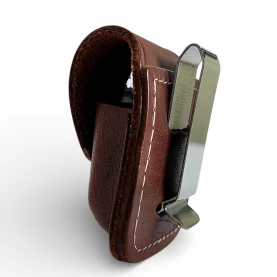 Púzdro na zapalovač Zippo Leather - Hnedé - odzadu