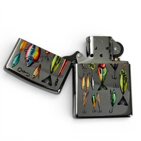 Zapalovač ZIPPO Fishing Hooks Design - otvorený