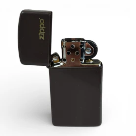 Zapalovač ZIPPO Slim Brown - otvorený