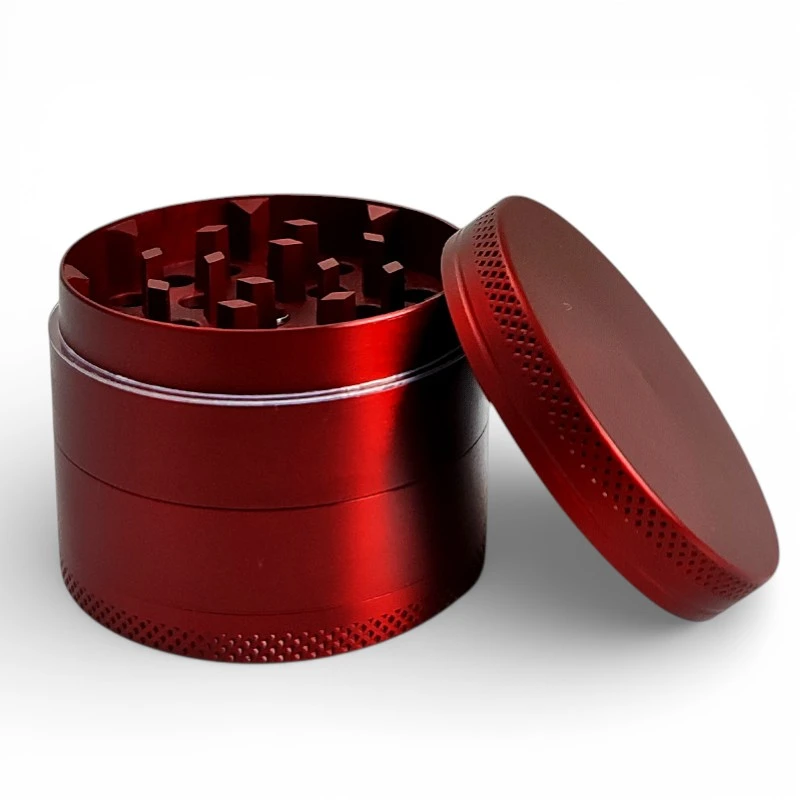 Grinder drvička Alumini 50mm červená - opretá časť drvičky