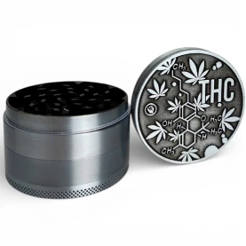 Grinder drvička 60mm/4 Silver THC Molecule
