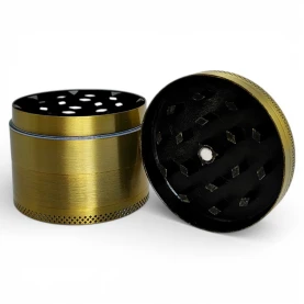 Grinder drvička 50mm/4 Gold Geometrical Leaf - pohľad na zuby