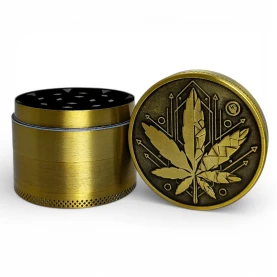 Grinder drvička 50mm/4 Gold Geometrical Leaf