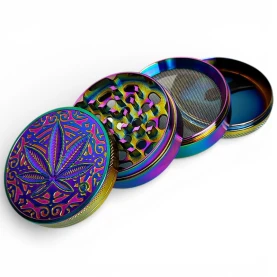 Grinder drvička 60mm/4 Icy Trance Leaf - rozložená