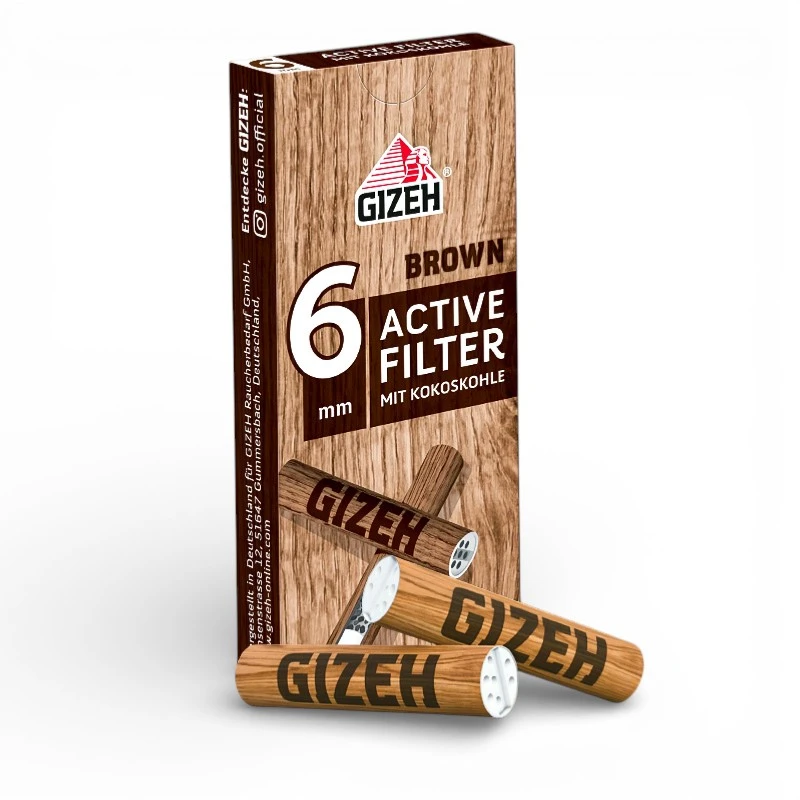 Gizeh Uhlíkové filtre Brown 6mm/10ks