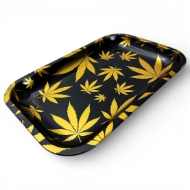 Roll TraY Gold Leaves