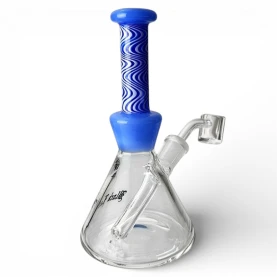 Bong sklo BL oil/dab Rig blue - pohľad odzadu