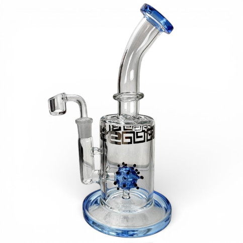 Bong sklo Blaze Virus Omicron Blue - pohľad zboku